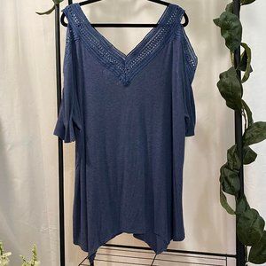 Womens Summer Top with Peak-A-Boo sleeves